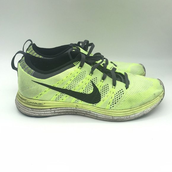Nike Lunarlon Flyknit One Womens Size 8.5‎ Running Shoes Green Yellow Sneakers - Picture 2 of 10